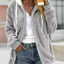 Cozy Fleece Zip-Up Hooded Jacket - Plus Size