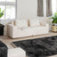 No Installation&Convertible Living room foam sofa chair Loveseat Twin Size with Armrests Removable and Machine Washable Cover - Korvel