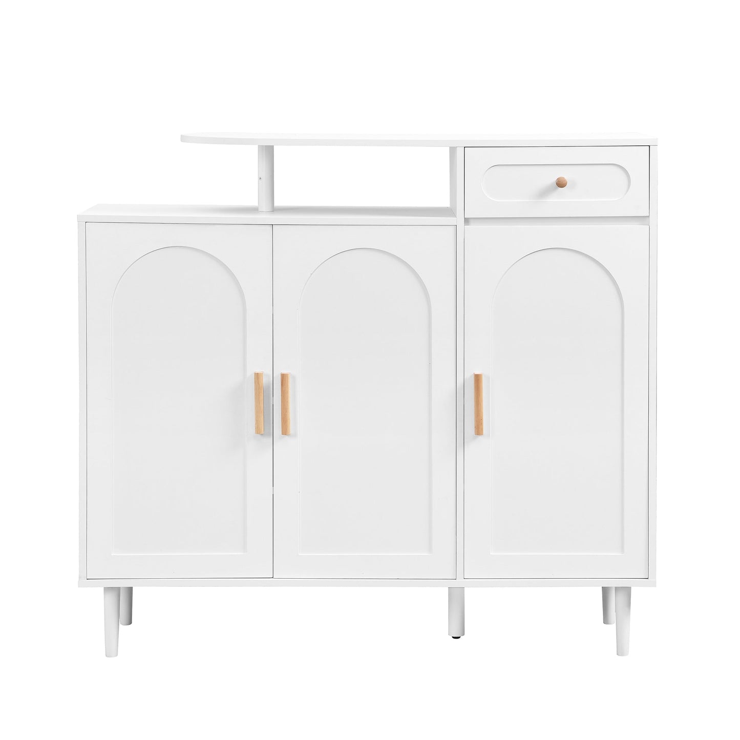 Cabinet à chaussures élégant ON-TRANS avec portes cintrées et tiroirs