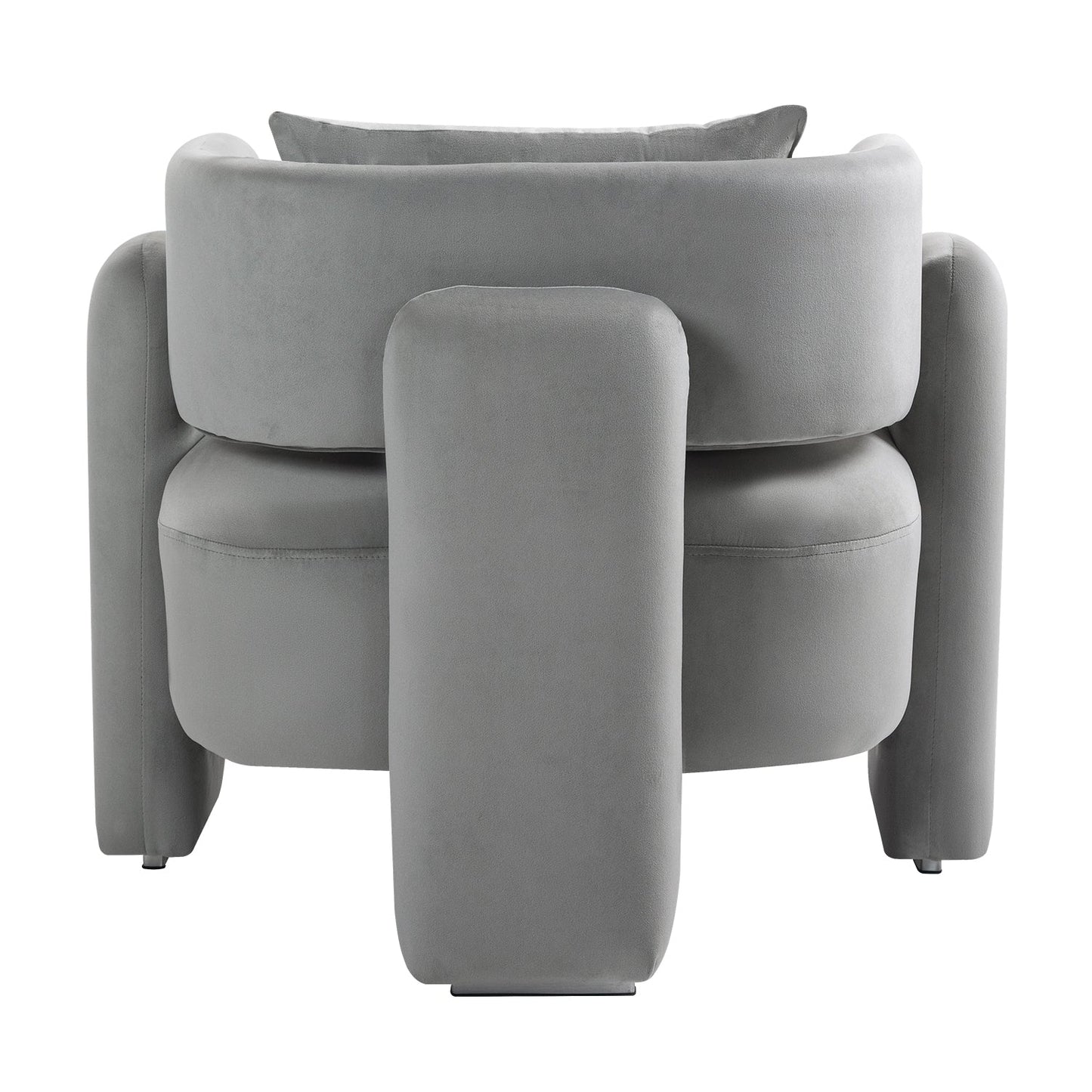 Modern design velvet lounge chair,single sofa with pillows for living room,bedroom(GREY) - Korvel