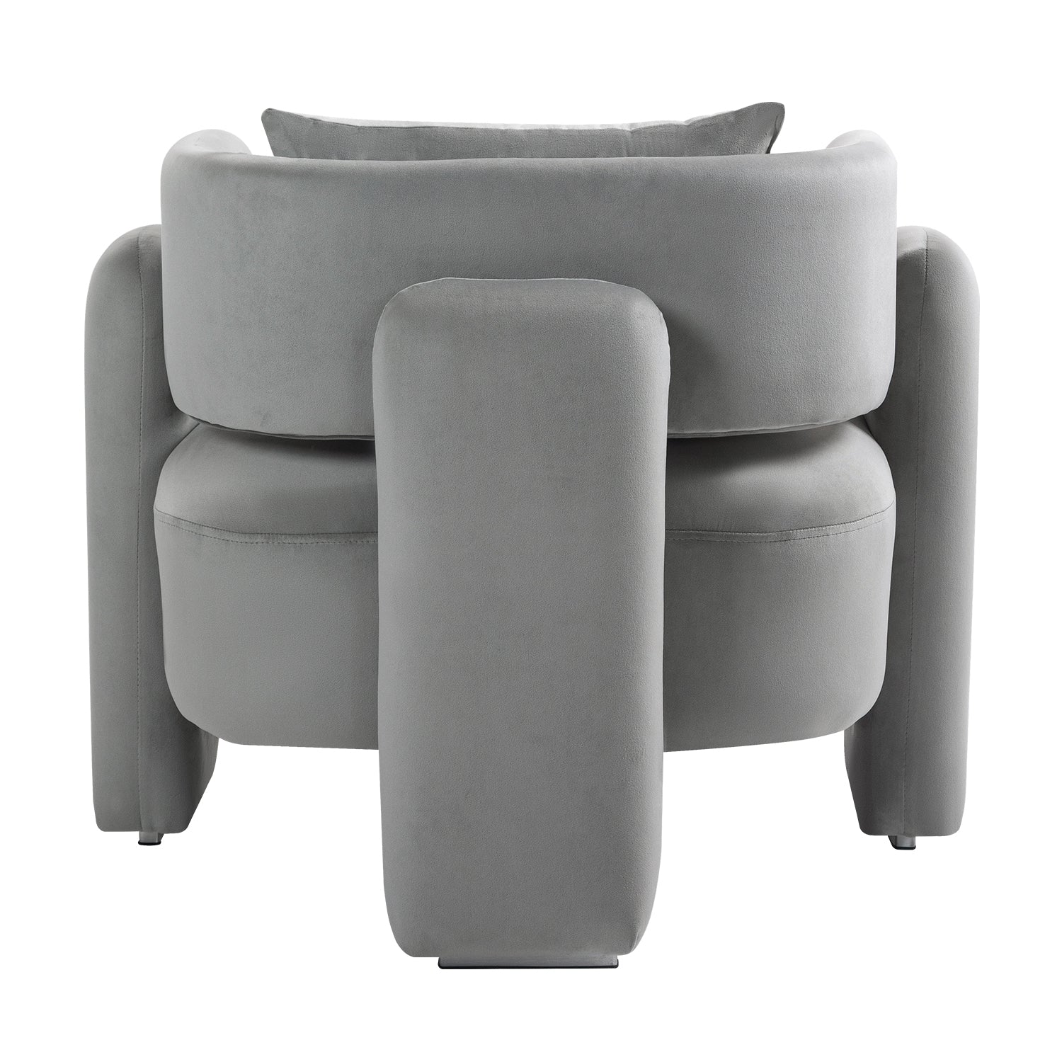 Modern design velvet lounge chair,single sofa with pillows for living room,bedroom(GREY) - Korvel