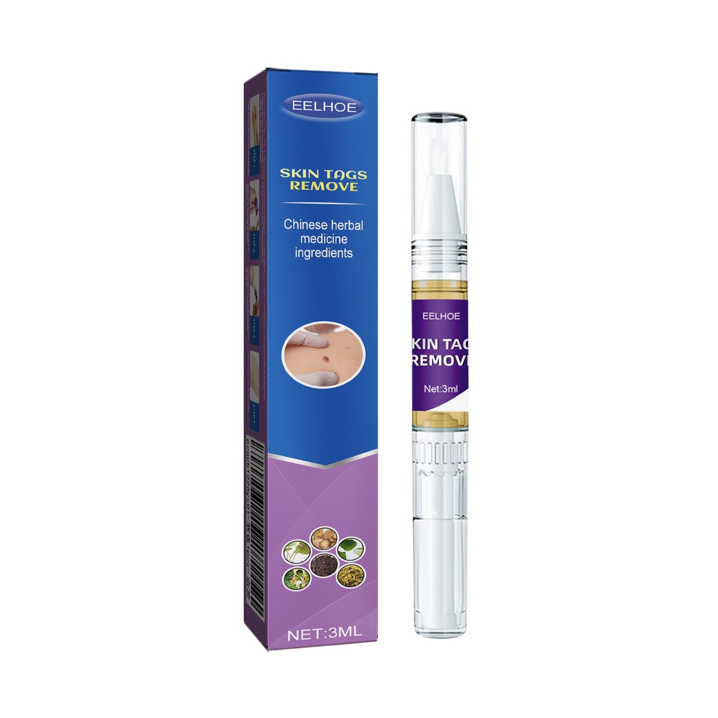 Body Skin Tag Removal Pen Flesh Mole Removal Hand, Foot, Face Flesh Pellet Neck Pen Wart Liquid Skin Cleansing - Korvel