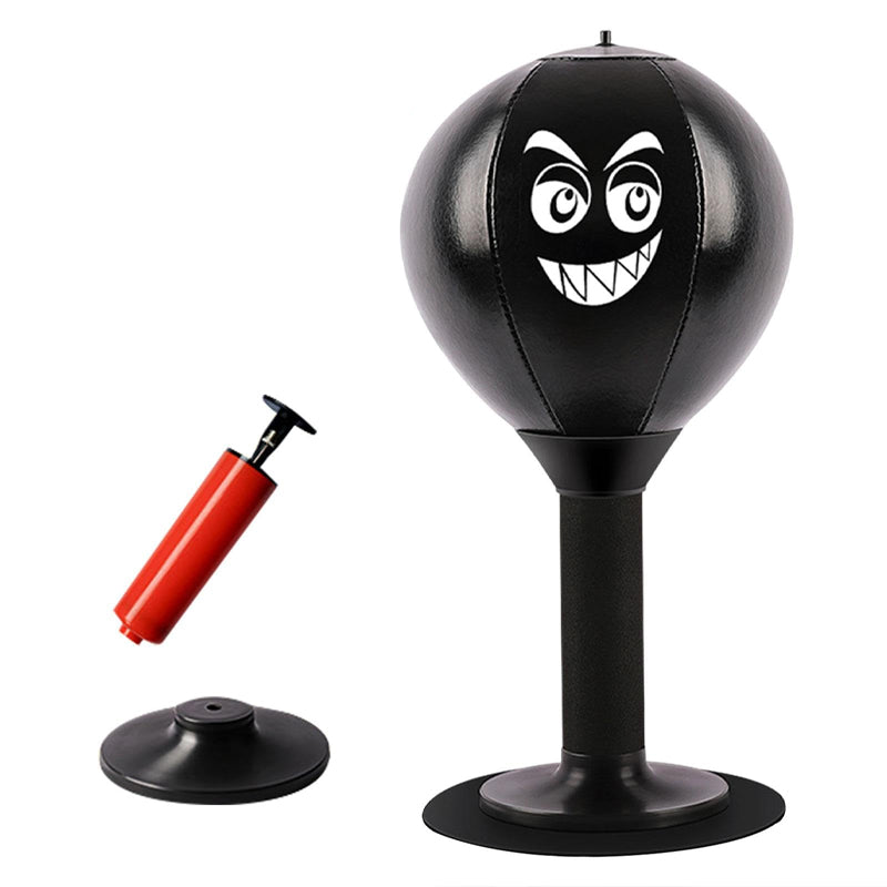 Stress Relief Punching Suction Cup Base Fighting Speed Ball Spring Foam Set Easy Installation Inflatable for Fitness Equipment - Korvel