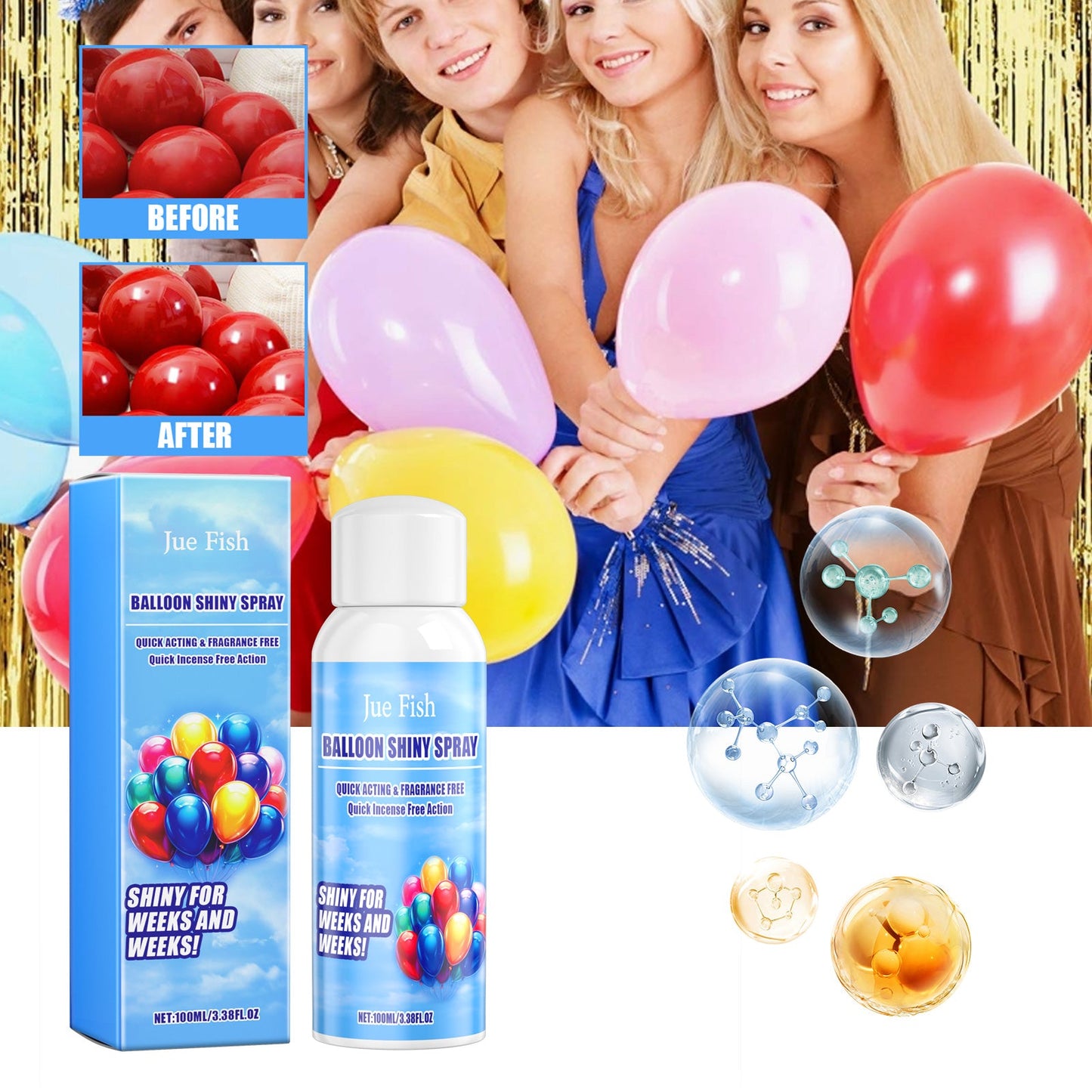 Balloon Shiny Spray for Dazzling Party Decorations