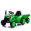 12V Electric Ride-On Tractor "Black Knight" with Detachable Tugboat