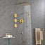 Shower System with Shower Head  Hand Shower Slide Bar Bodysprays, Shower Arm  Hose Valve Trim  and Lever Handles - Korvel
