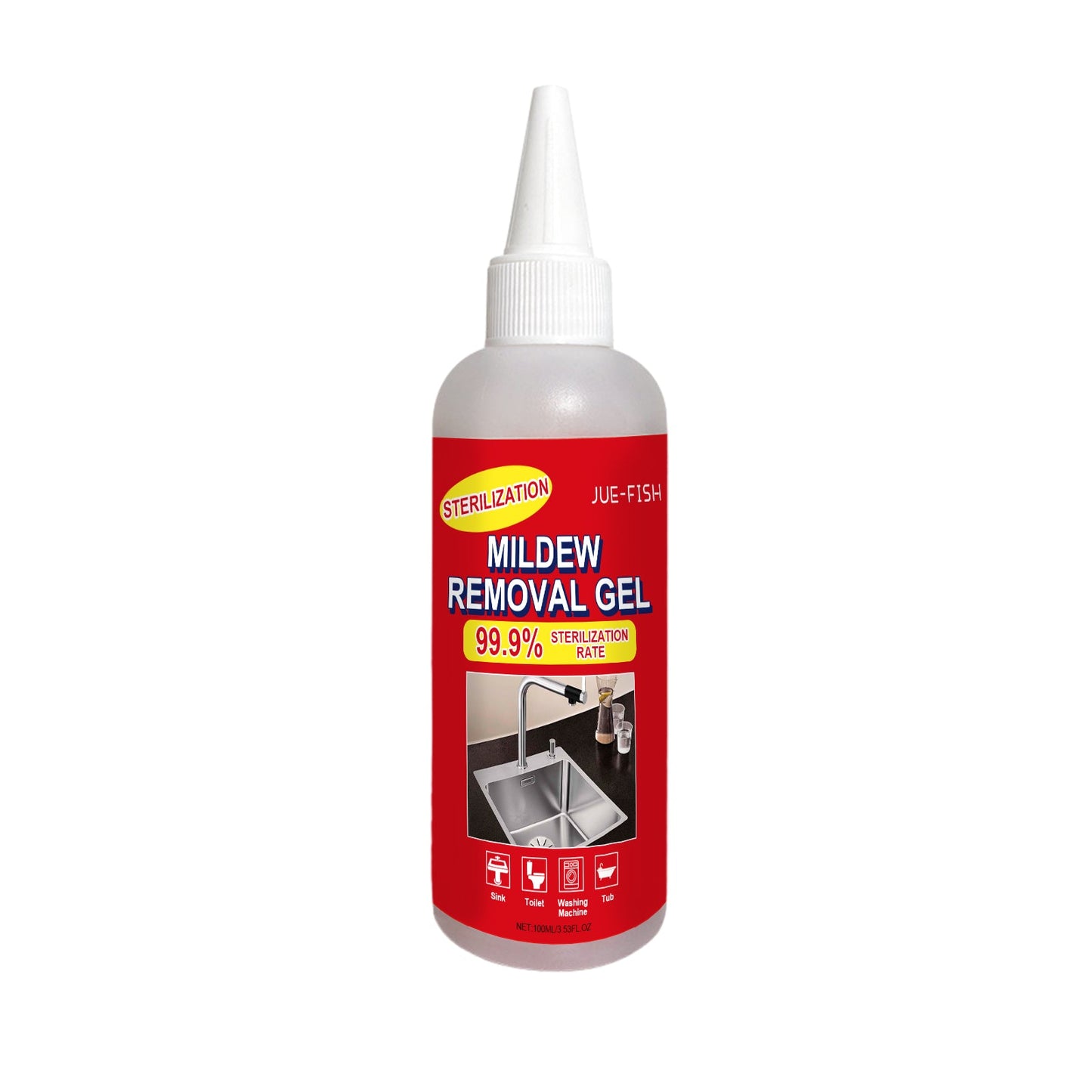 JUE-FISH Mildew Remover Gel Wall Stain Cleaner Kitchen Tile Crevices Mildew Remover Wall Multi-Effect Mildew Inhibitor - Korvel