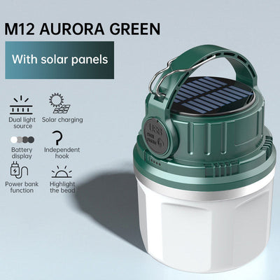 Outdoor Camping Light Solar Charging Camping Light LED Bulb Household Emergency Light - Korvel