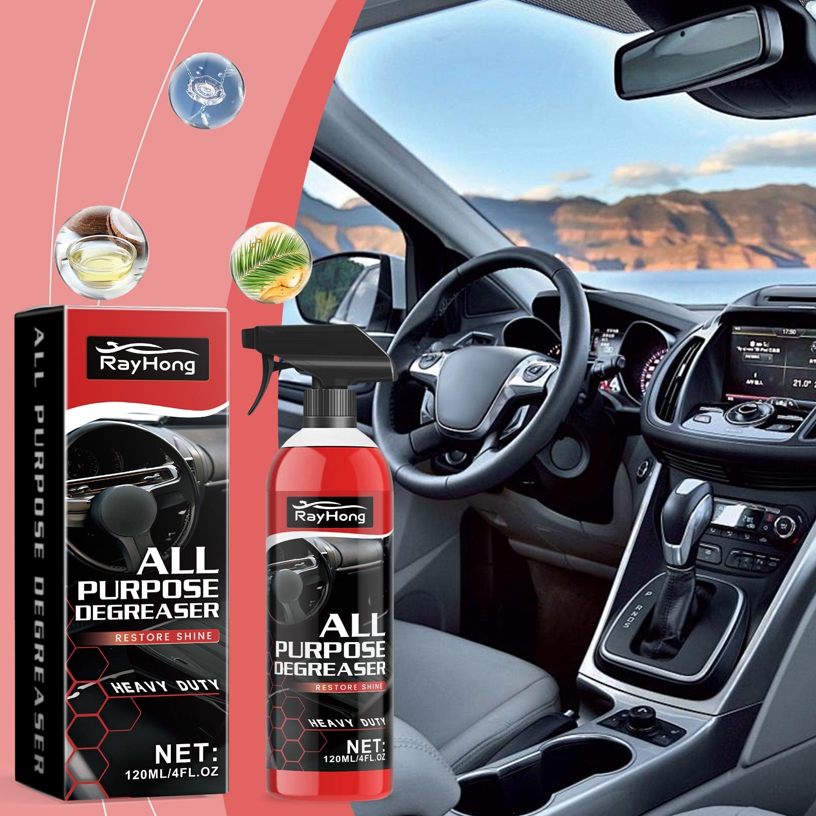 Car Multi-Functional Cleaner Seat Steering Wheel Wheel Body Inside And Outside Stain Cleaner - Korvel