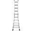 Aluminum Multi-Position Ladder with Wheels - 22 FT, 300 lbs Capacity