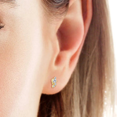 925 Sterling Silver Moissanite Stud Earrings - Korvel