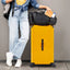 Luggage Set 4 pcs (20"/24"/29"/Travel Bag), PC+ABS Durable Lightweight Luggage with Collapsible Cup Holder TSA Lock, Yellow - Korvel