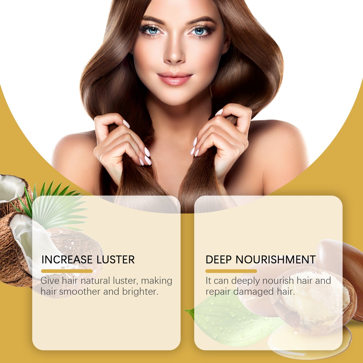 Capsules d'huile essentielle pour les soins capillaires marocains pour des cheveux nourris