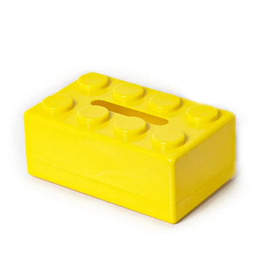 ABS Building Block Shaped Tissue Box Wall-mounted Creative Face Towel Box Organizer Perforation-free Removable - Korvel