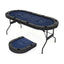 Table de poker pliable de 72 pouces pour 8 joueurs - Bleu