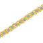 Bracelet de tennis en argent sterling plaqué or jaune 14K avec diamants - 7,25"