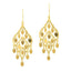 Boucles d'oreilles en chandelier en or jaune 14 carats poli