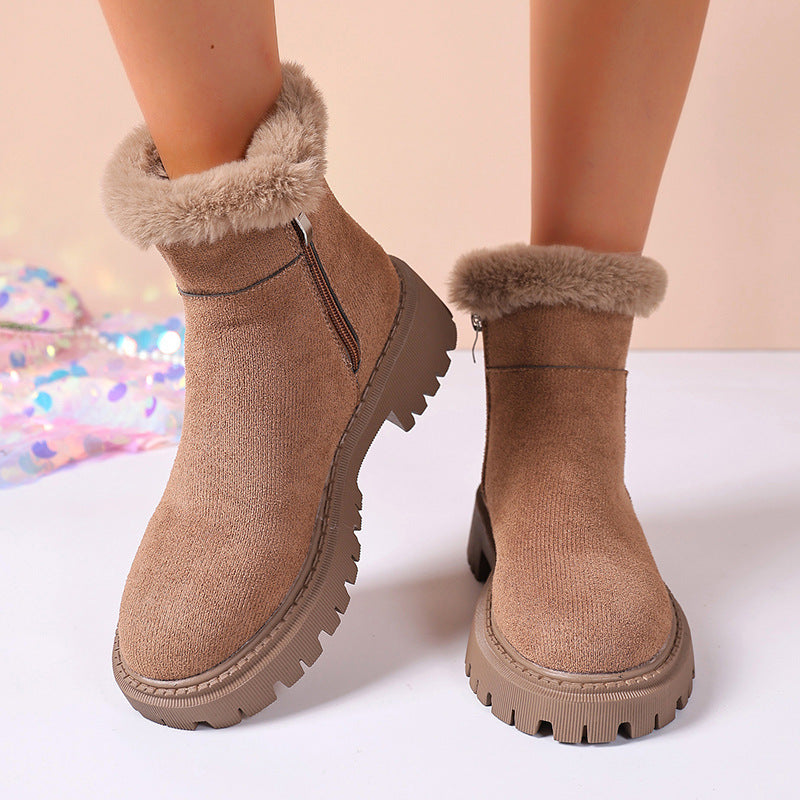Premium Insulated Cotton-Padded Martin Boots for Women