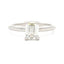 Natural .98ct Moissanite Engagement Ring in Sterling Silver