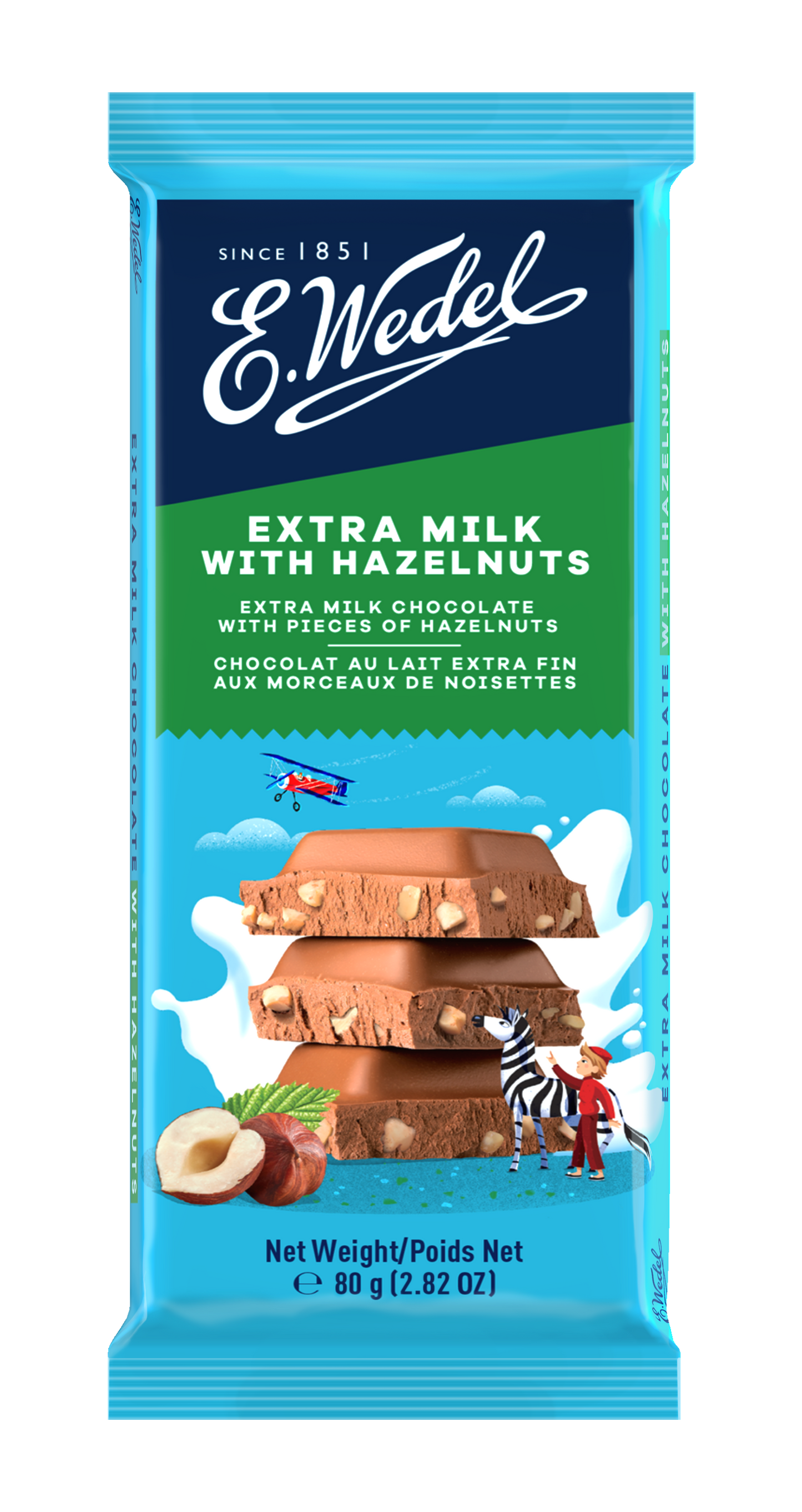 Chocolate con Leche Extra Wedel con Avellanas 80g