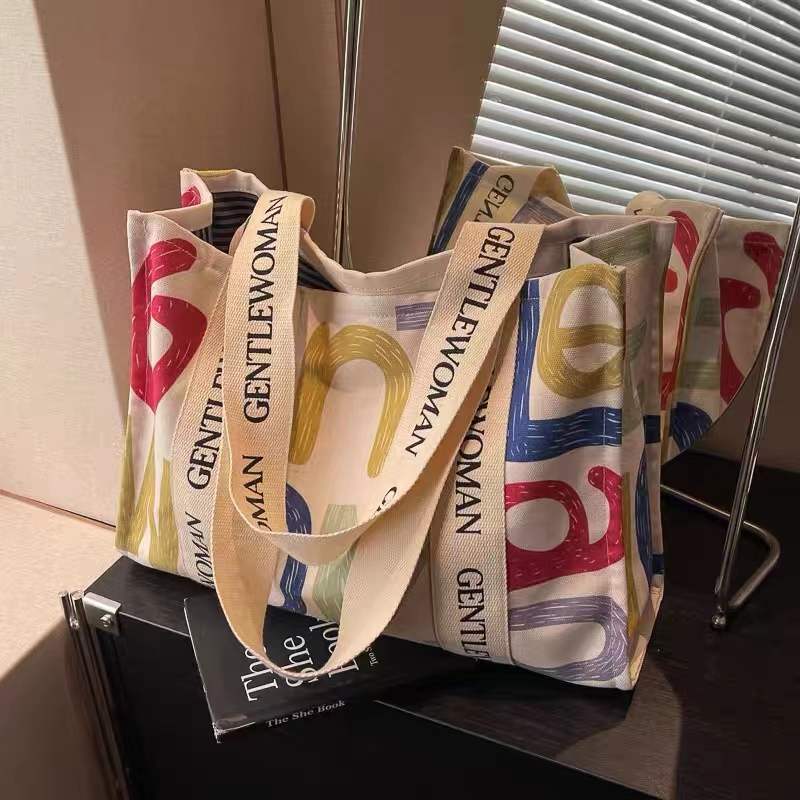 Grand Sac Fourre-Tout en Toile pour Femmes