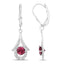 1.20 Carat Genuine Pink Tourmaline Sterling Silver Earrings