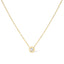 14K Rose Gold Plated Sterling Silver Diamond Solitaire Pendant Necklace