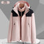Unisex Colorblock Hooded Windbreaker Jacket with Pockets