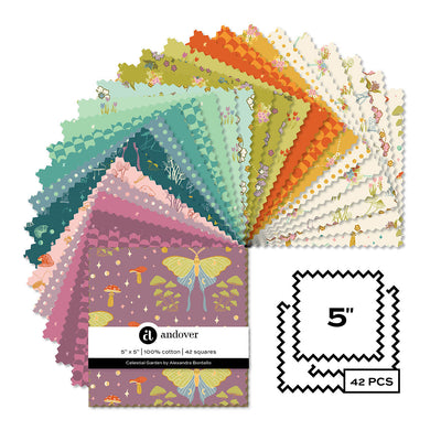 Celestial Garden 5x5 Charm Squares - 42 Assorted Cuts