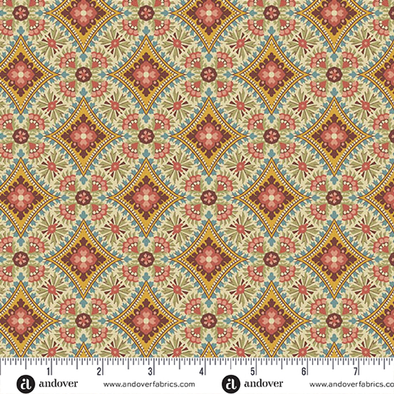 Tissu en coton bleu ciel Amber Fields - 44"/45" par yard