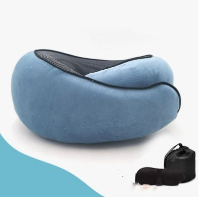 Premium Travel Neck Pillow - U-Shaped Memory Foam Cushion