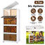 4-Tier Foldable Storage Bins with Magnetic Doors & Wheels