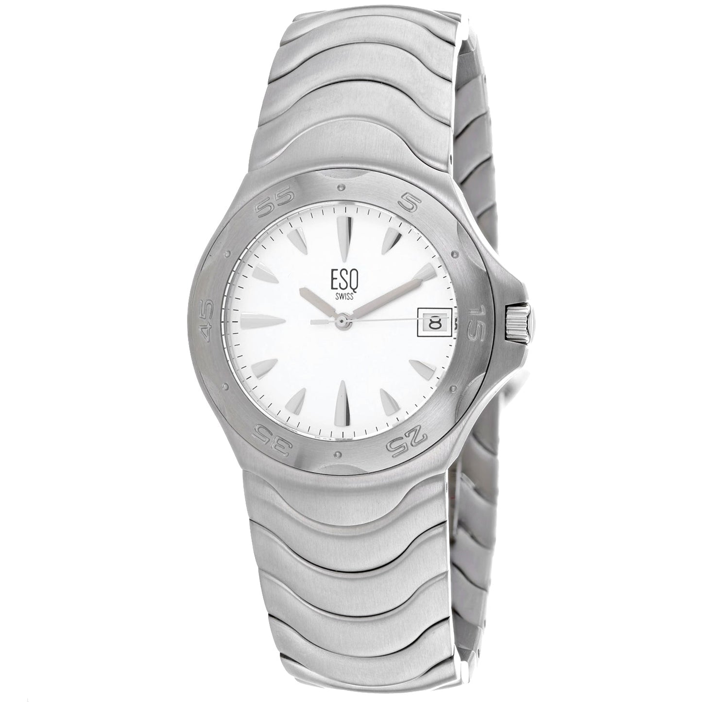 ESQ Women's Silver Stainless Steel White Dial Watch
