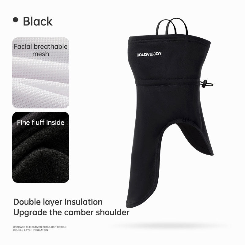 Winter skiing face mask men and women outdoor riding hanging ear mask headscarf windproof cold plus cashmere warm neck guard - Korvel