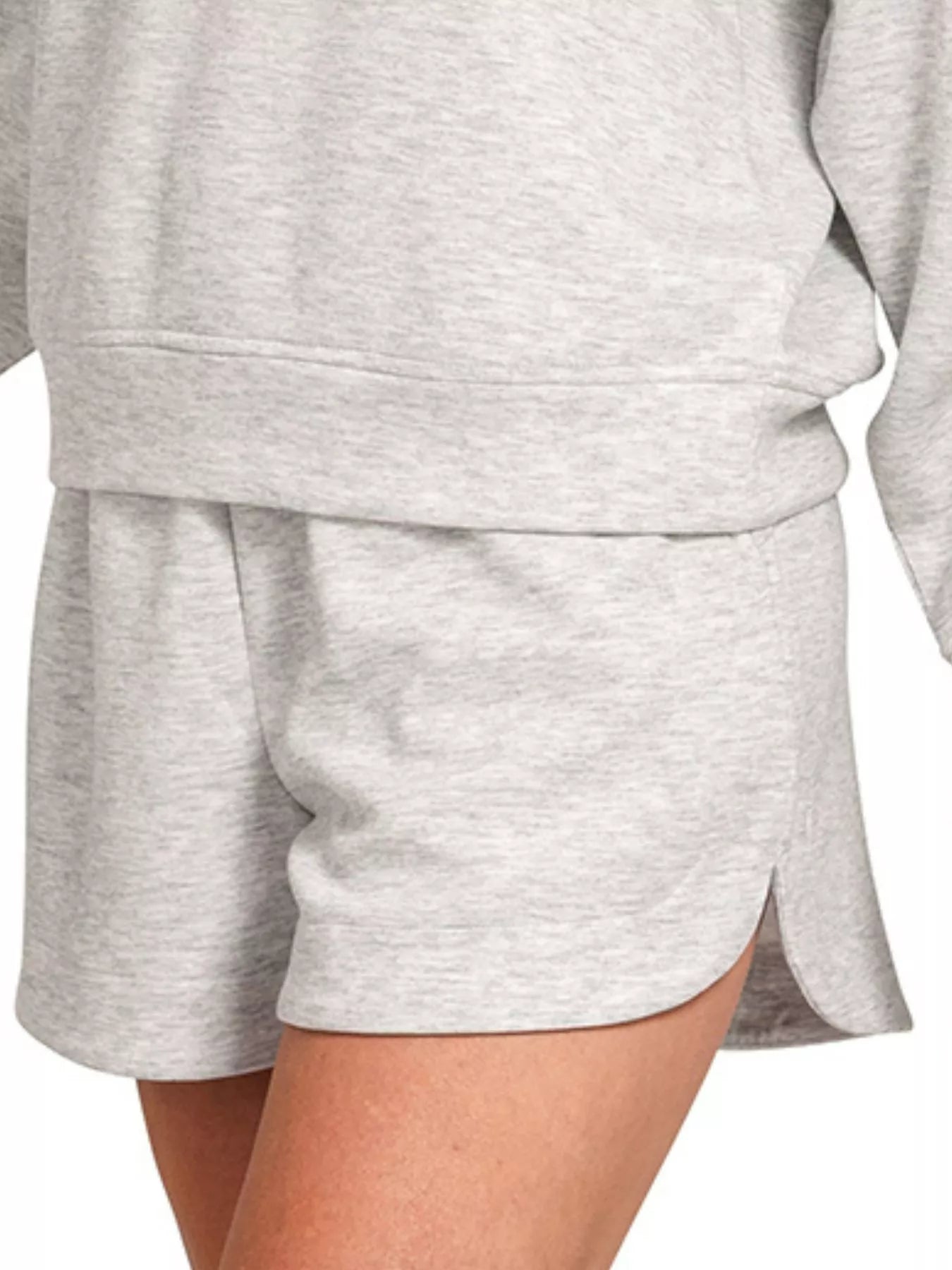 Conjunto de sudadera de manga larga y pantalones cortos Zenana Scuba
