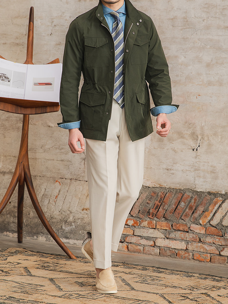 Chaqueta Retro Impermeable Ligera para Hombres