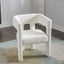 Beige Contemporary Fabric Upholstered Accent Chair