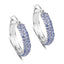 Elegant 3.06 Carat Genuine Tanzanite Sterling Silver Earrings