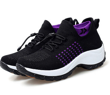 Large Size Women's High Elastic Breathable Sports Shoes