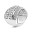 .925 Sterling Silver 2.00 Cttw Round-Cut Diamond Bypass Ring - Size 7