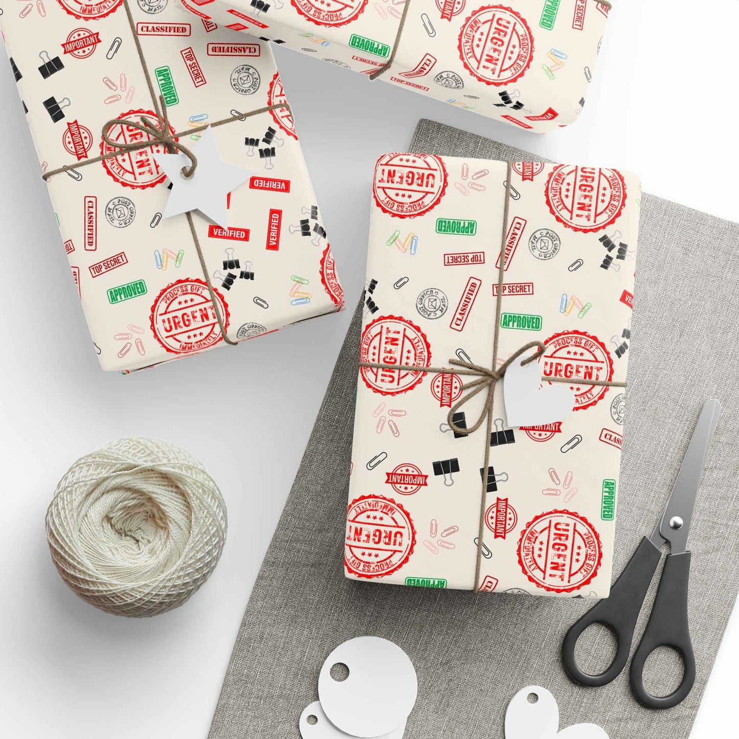 Papier Cadeau Red Tape – Papier Cadeau Parodique Politique