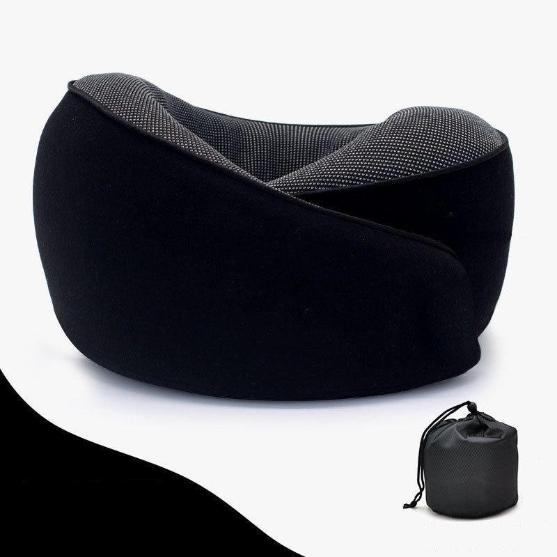 U-shaped memory cotton neck pillow with slow rebound for car travel neck protection - Korvel