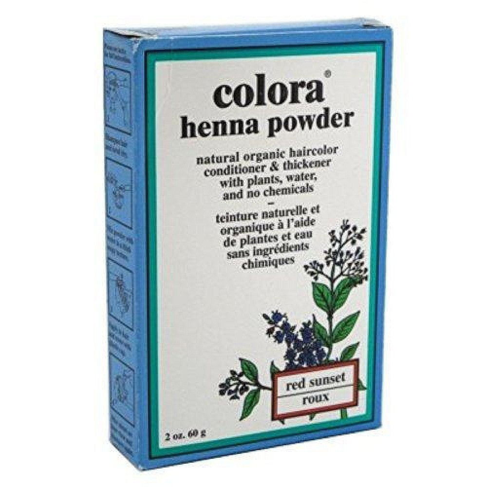 Colorante para el cabello Colora Henna en polvo - Atardecer Rojo 2 Oz