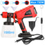 Pulverizador de pintura eléctrico HVLP de 750W con 3 patrones de pulverización