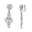 Pendientes de Clip-On de Diamantes en Racimo de Oro Blanco de 18K