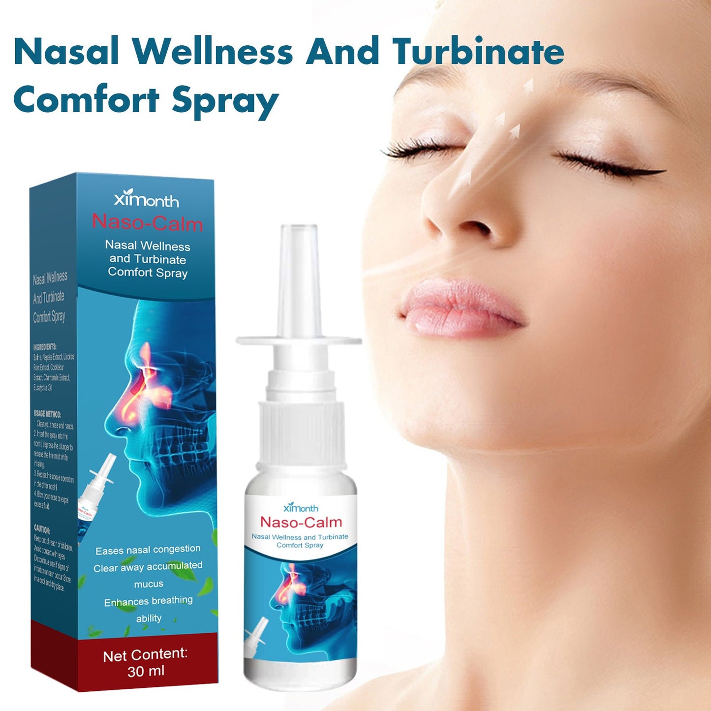 Spray nasal premium pour le soulagement de la congestion et le nettoyage