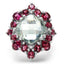 Bague en argent sterling avec améthyste verte et rhodolite de 8,61 carats