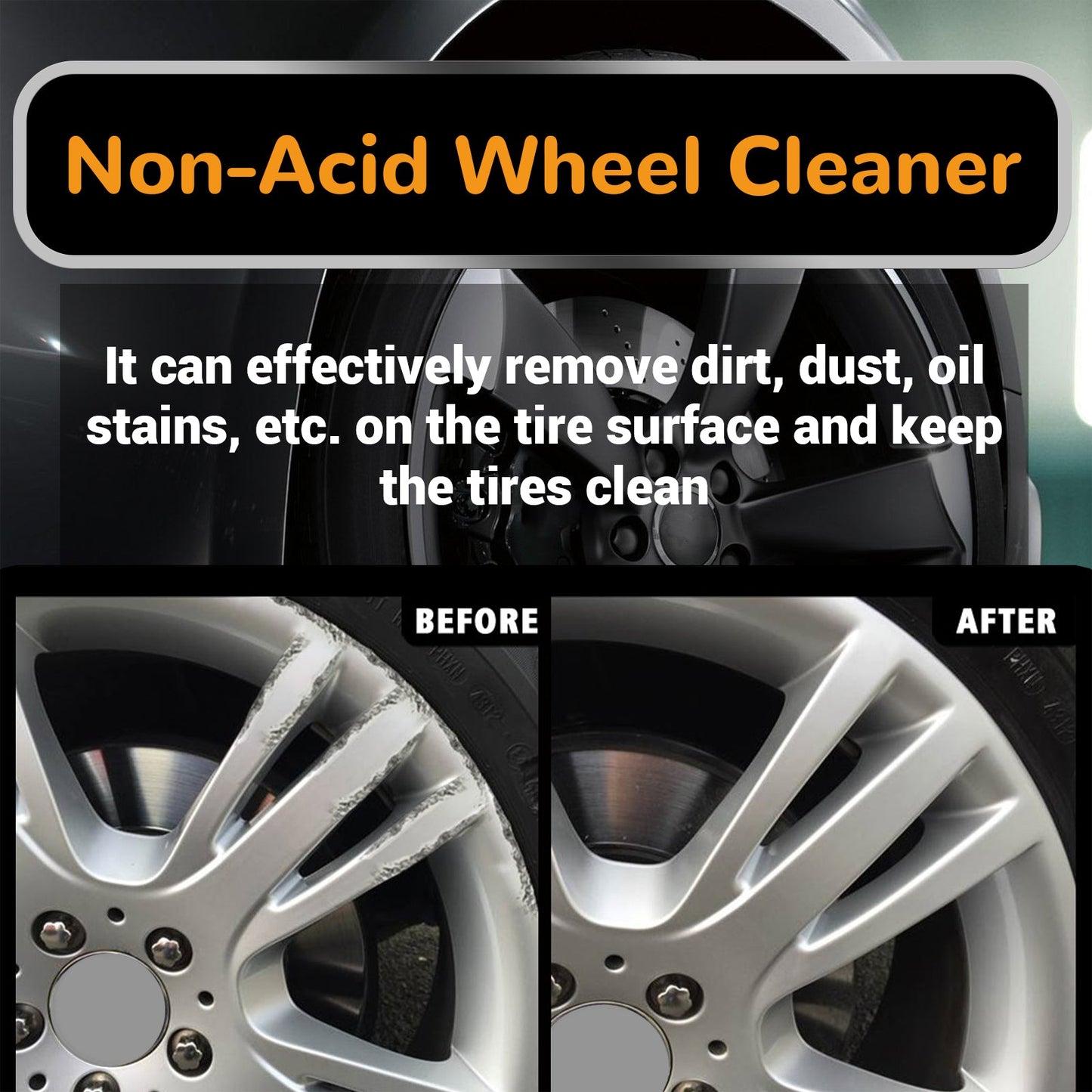 Premium Non-Acid Wheel Cleaner for Enhanced Shine