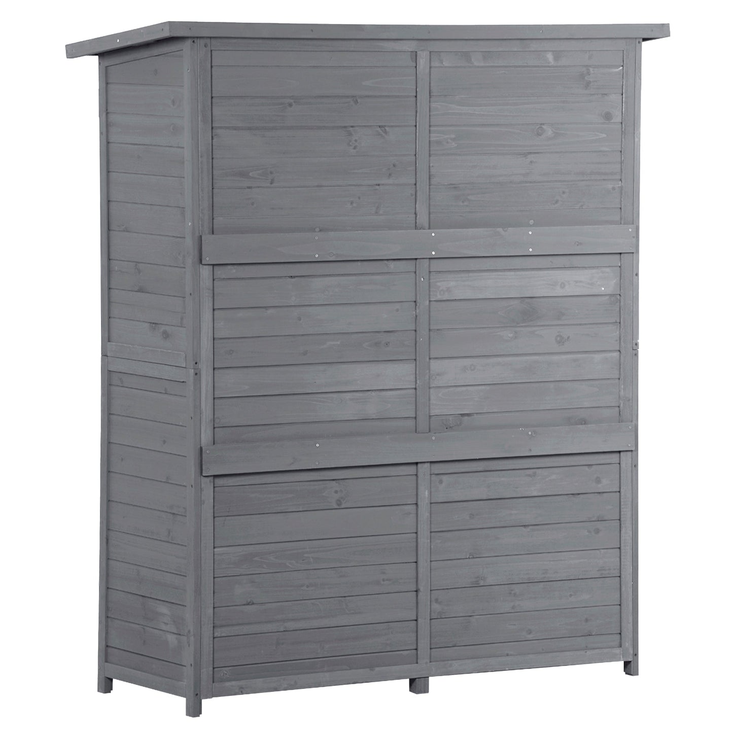 Abri de rangement en bois premium 5,3 pieds x 4,6 pieds avec toit étanche