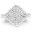 0.23 Carat Genuine White Diamond Sterling Silver Engagement Ring